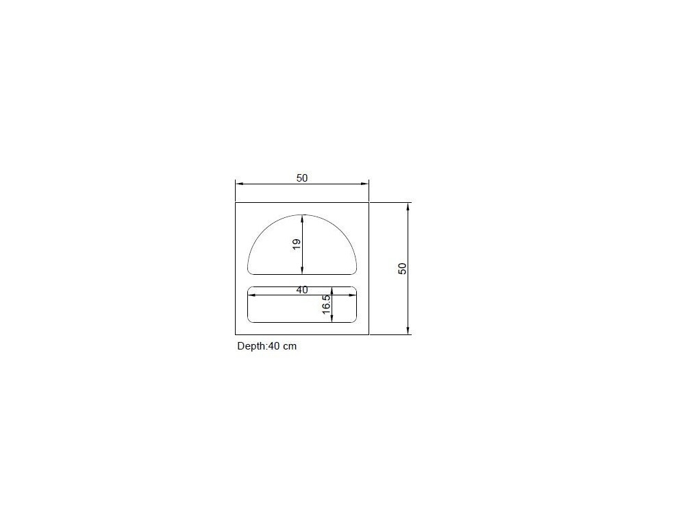 Comodino in legno "Lorin" 50 x 40 x 50 cm - Bianco