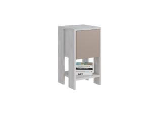 Comodino in legno "Ema" 30 x 30 x 55 cm - Bianco
