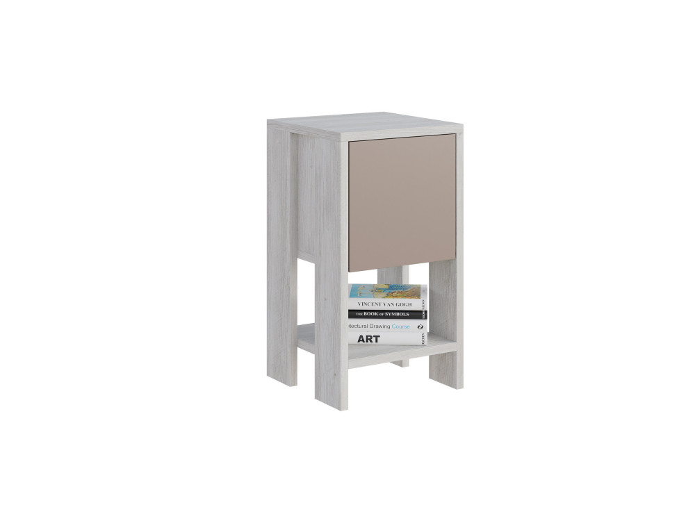 Comodino in legno "Ema" 30 x 30 x 55 cm - Bianco