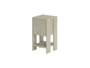 Comodino in legno "Ema" 30 x 30 x 55 cm - Travertino