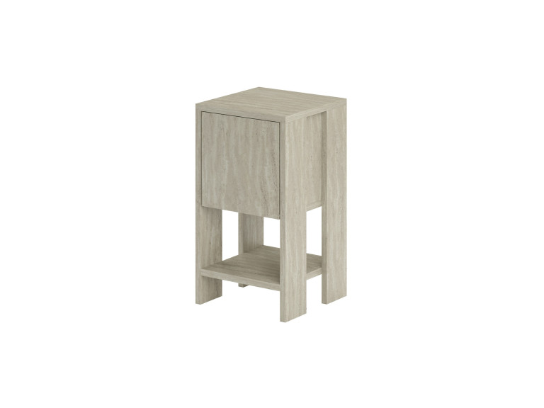 Comodino in legno "Ema" - 30 x 30 x 55 cm - Travertino