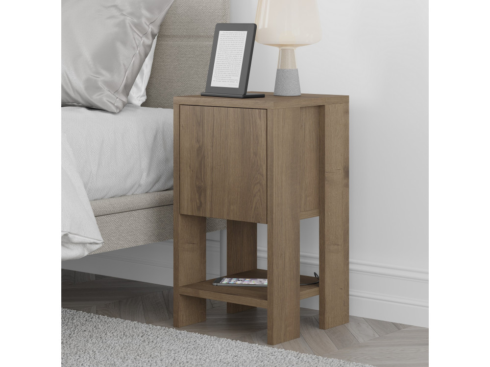 Comodino in legno "Ema" 30 x 30 x 55 cm - Hitit