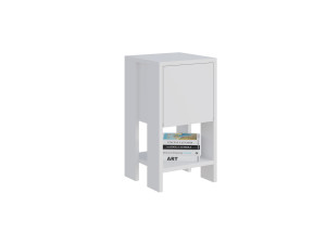 Comodino in legno "Ema" 30 x 30 x 55 cm - Bianco