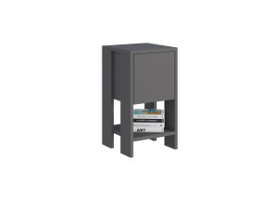Comodino in legno "Ema" 30 x 30 x 55 cm - Antracite