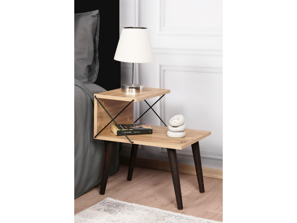 Comodino in legno "Cross" 50 x 40 x 55 cm - Pino