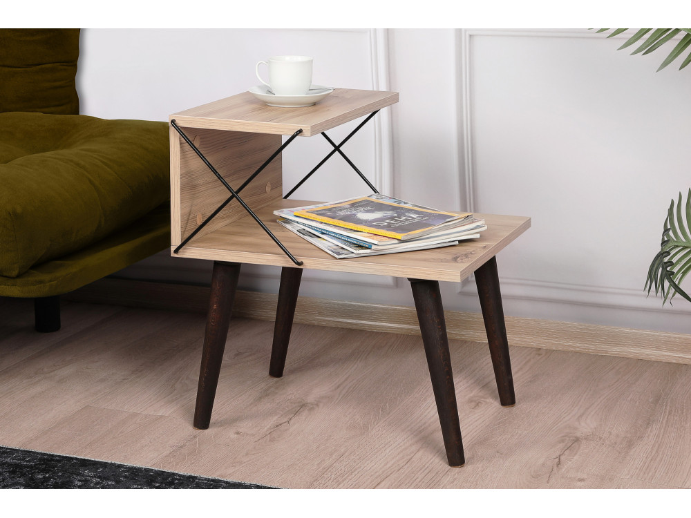 Comodino in legno "Cross" 50 x 40 x 55 cm - Pino