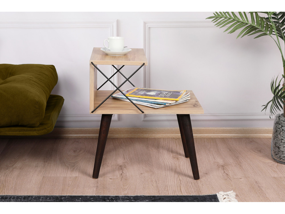 Comodino in legno "Cross" 50 x 40 x 55 cm - Pino
