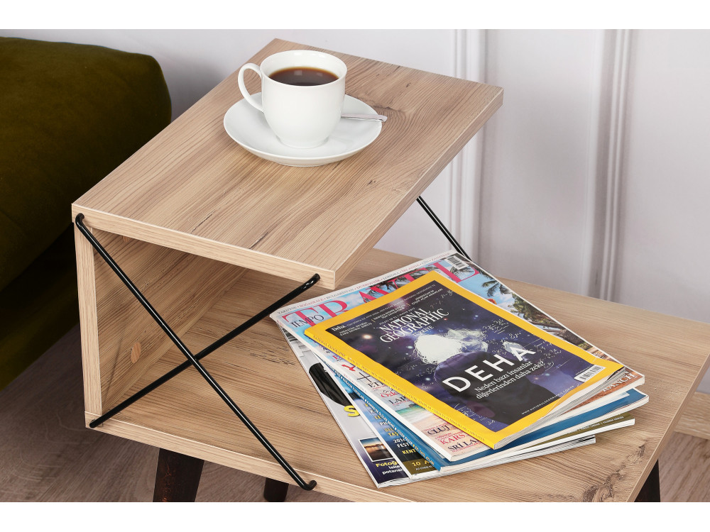 Comodino in legno "Cross" 50 x 40 x 55 cm - Pino