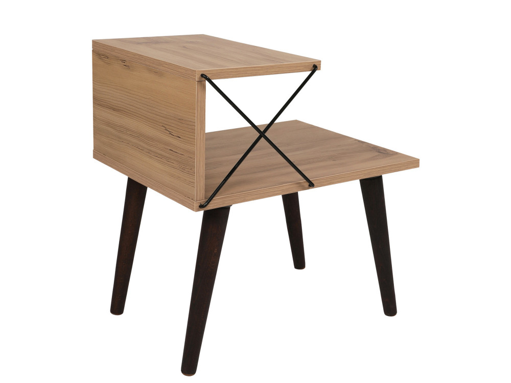 Comodino in legno "Cross" 50 x 40 x 55 cm - Pino