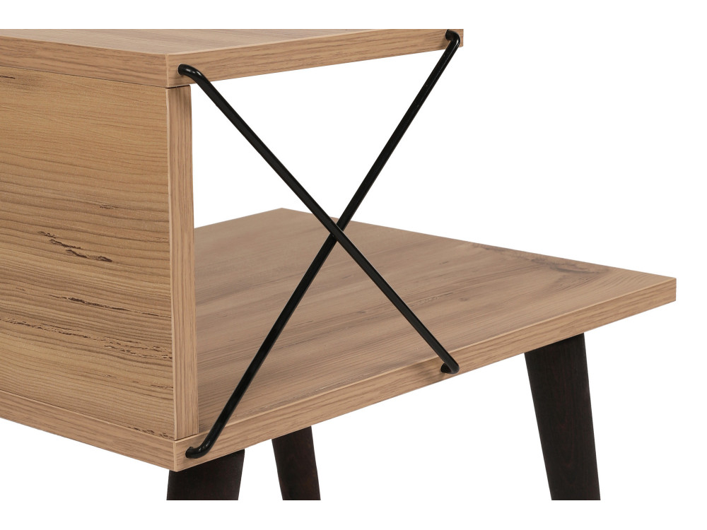 Comodino in legno "Cross" 50 x 40 x 55 cm - Pino