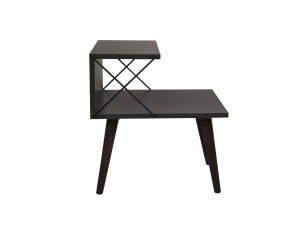 Comodino in legno "Cross" 50 x 40 x 55 cm - Antracite