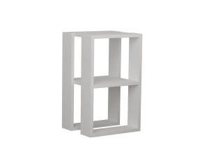 Comodino in legno "Lonie" 30 x 30 x 55 cm - Bianco