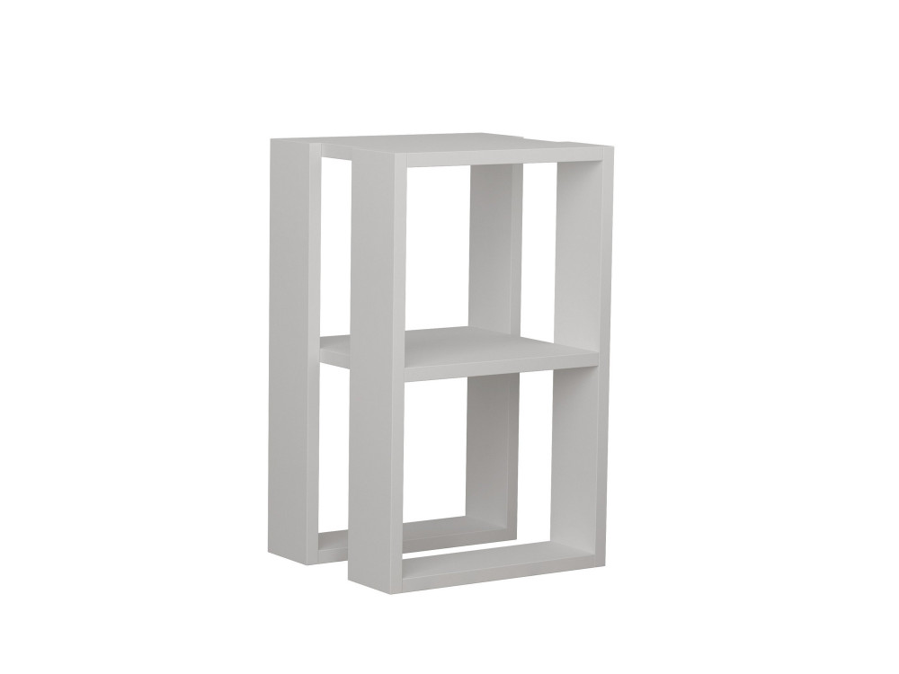 Comodino in legno "Lonie" 30 x 30 x 55 cm - Bianco