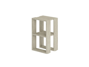 Comodino in legno "Lonie" 30 x 30 x 55 cm - Travertino
