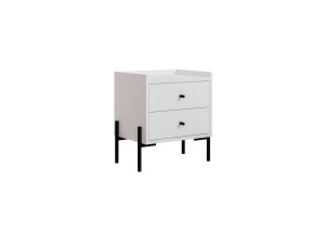 Comodino in legno "Malta" - 45 x 35 x 52 cm - Bianco