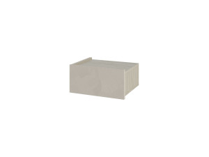 Comodino in legno "Onda" - 38 x 31 x 18 cm - Beige