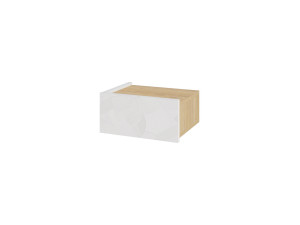 Comodino in legno "Onda" - 38 x 31 x 18 cm - Bianco