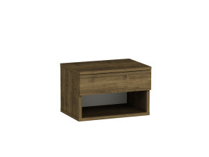 Comodino in legno "Ribes" - 45 x 32 x 29 cm - Marrone