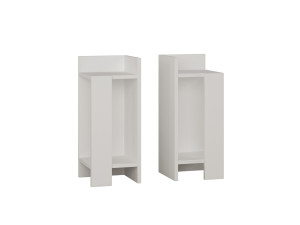 Set di 2 comodini in legno "Elos" - 25 x 27 x 60 cm - Bianco