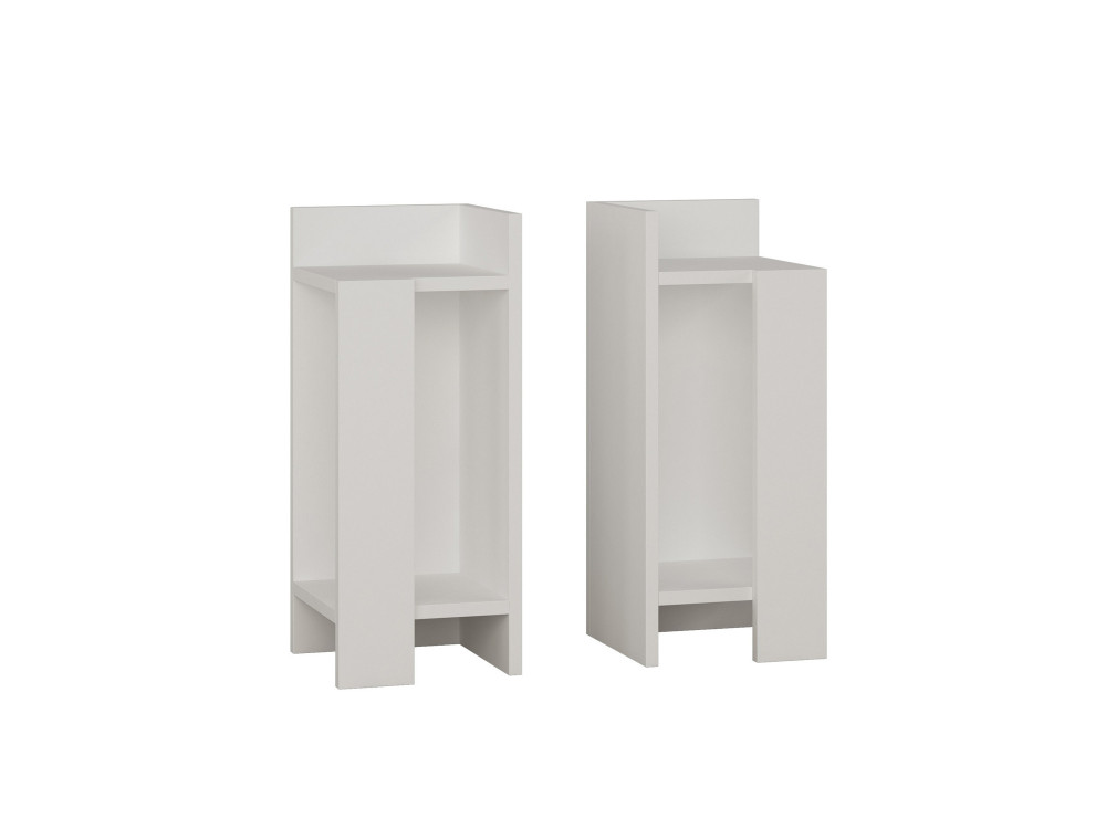 Set di 2 comodini in legno "Elos" - 25 x 27 x 60 cm - Bianco