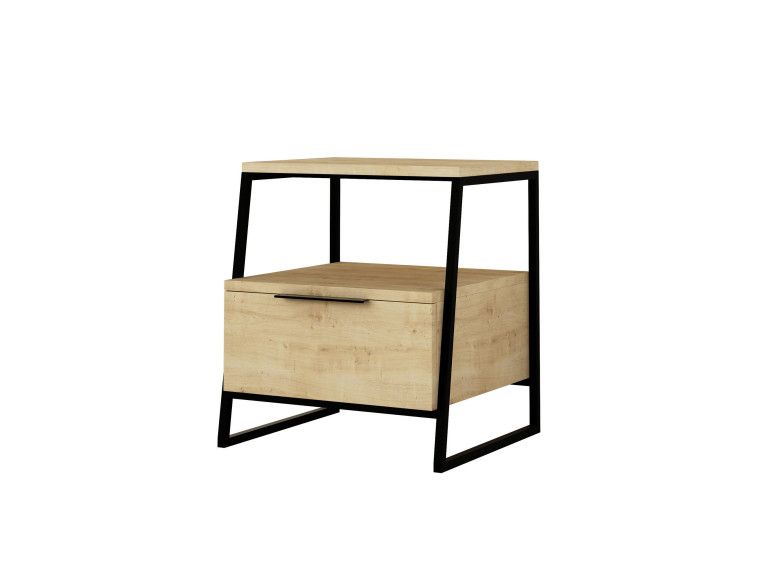 Comodino in legno "Pal" - 45 x 40 x 50 cm - Beige