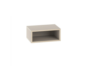 Comodino in legno "Brik" con luce LED - 45 x 30 x 18 cm - Pietra arenaria
