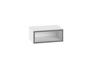 Comodino in legno "Brik" con illuminazione LED - 45 x 30 x 18 cm - Bianco