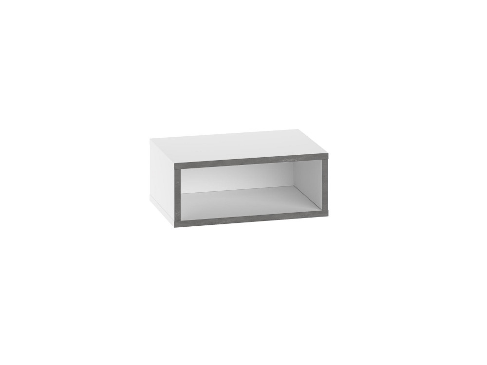 Comodino in legno "Brik" con illuminazione LED - 45 x 30 x 18 cm - Bianco