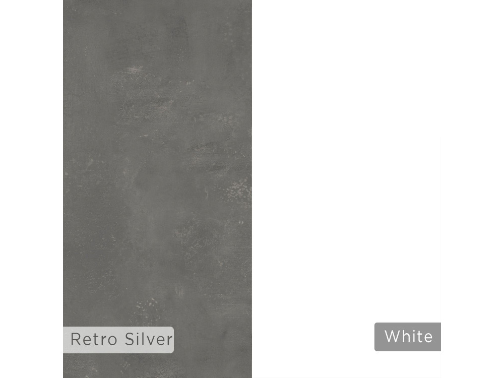 Comodino in legno "Brik" con illuminazione LED - 45 x 30 x 18 cm - Bianco