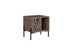 Comodino in legno "Dionysos" - 45 x 40 x 47 cm - Marrone