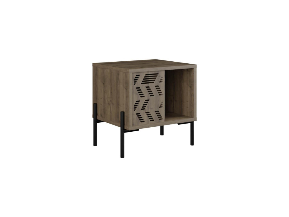 Comodino in legno "Dionysos" - 45 x 40 x 47 cm - Marrone