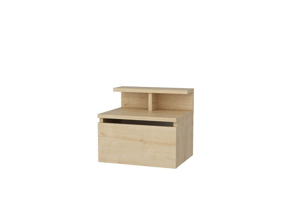 Comodino da parete in legno "Alice" - 40 x 32 x 35 cm - Beige