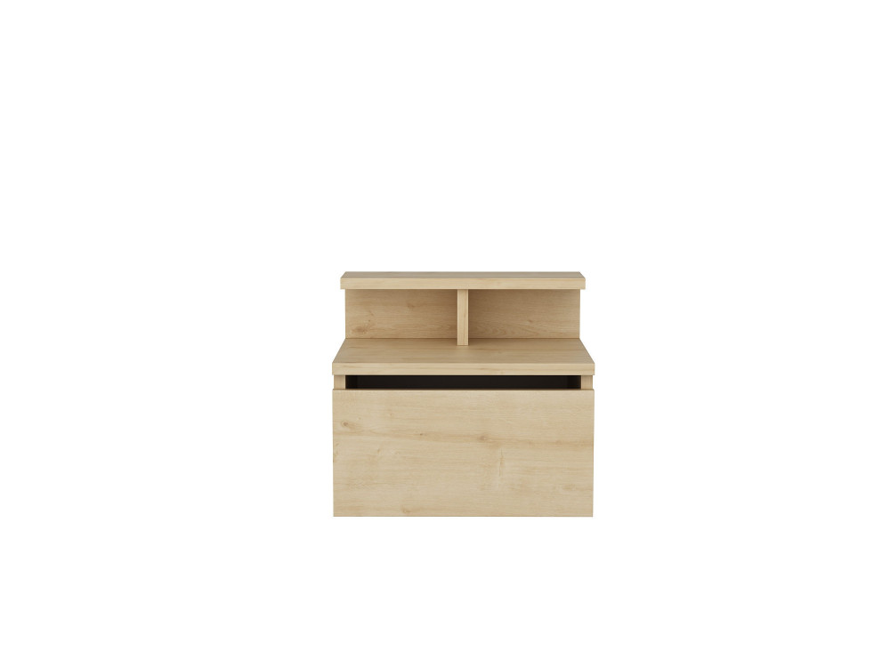 Comodino da parete in legno "Alice" - 40 x 32 x 35 cm - Beige