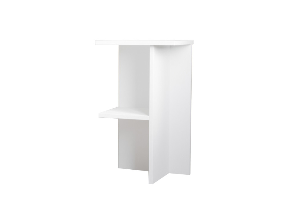 Comodino in legno "Leray" - 36 x 36 x 60 cm - Bianco