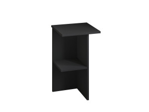 Comodino in legno "Leray" - 36 x 36 x 60 cm - Grigio antracite
