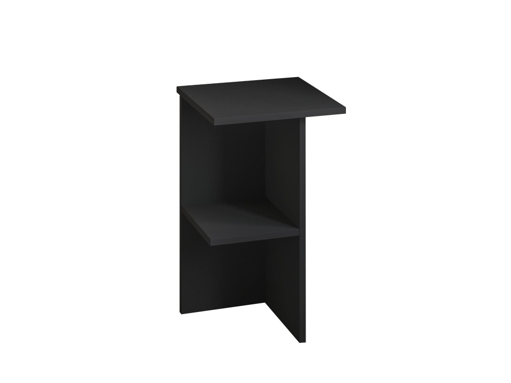 Comodino in legno "Leray" - 36 x 36 x 60 cm - Grigio antracite