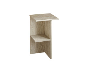 Comodino in legno "Leray" - 36 x 36 x 60 cm - Travertino