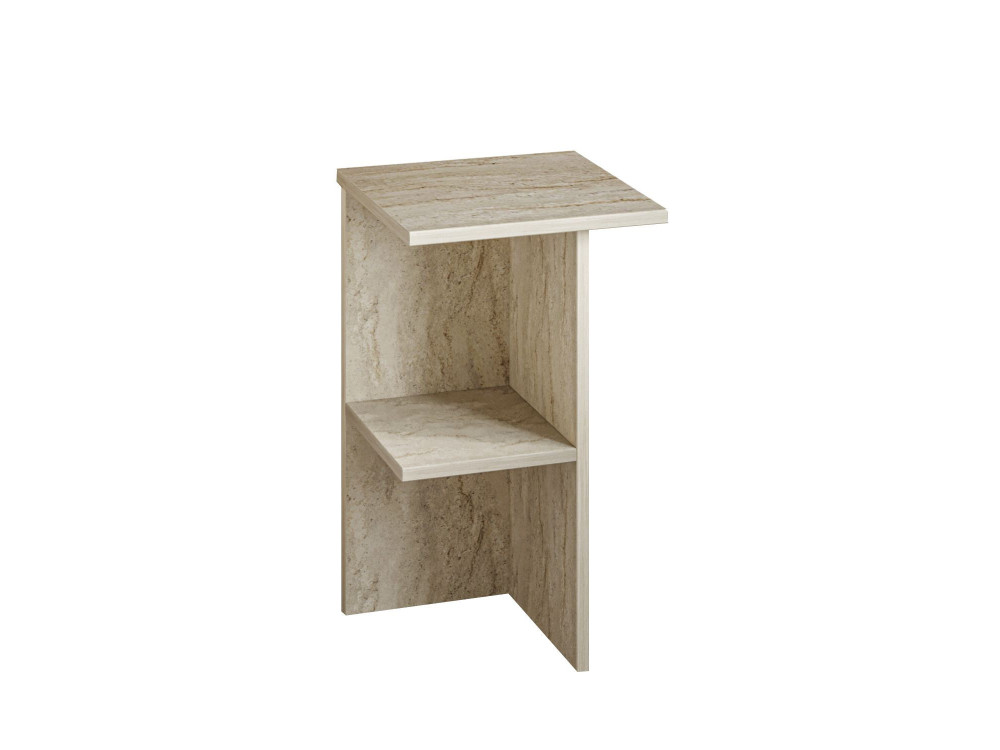 Comodino in legno "Leray" - 36 x 36 x 60 cm - Travertino