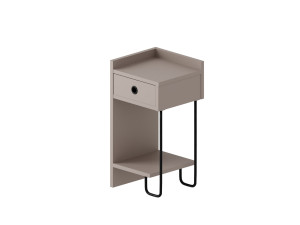 Comodino in legno "Sirius" - 32 x 30 x 61 cm - Marrone moka chiaro