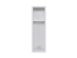 Comodino in legno "Turra" - 20 x 15 x 65 cm - Bianco