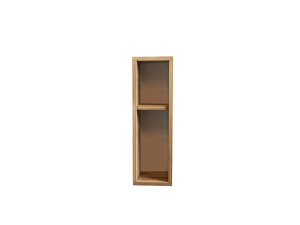 Comodino in legno "Turra" - 20 x 15 x 65 cm - Marrone