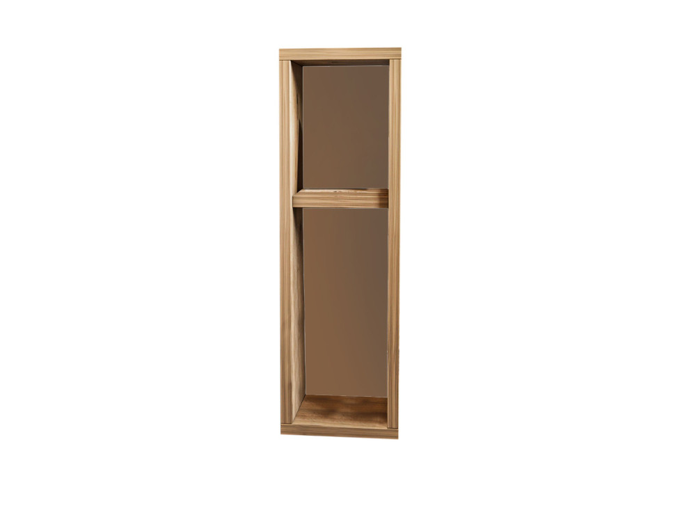 Comodino in legno "Turra" - 20 x 15 x 65 cm - Marrone