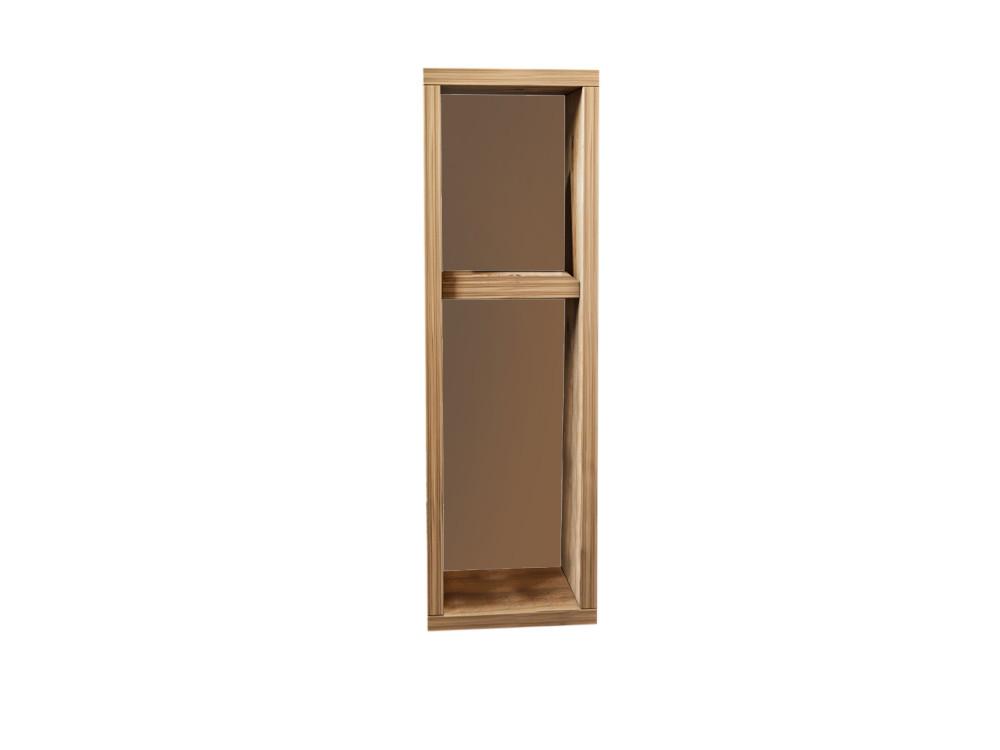 Comodino in legno "Turra" - 20 x 15 x 65 cm - Marrone