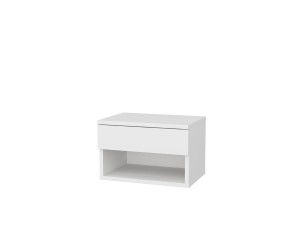 Comodino in legno "Jamot" - 45 x 29 x 32 cm - Bianco