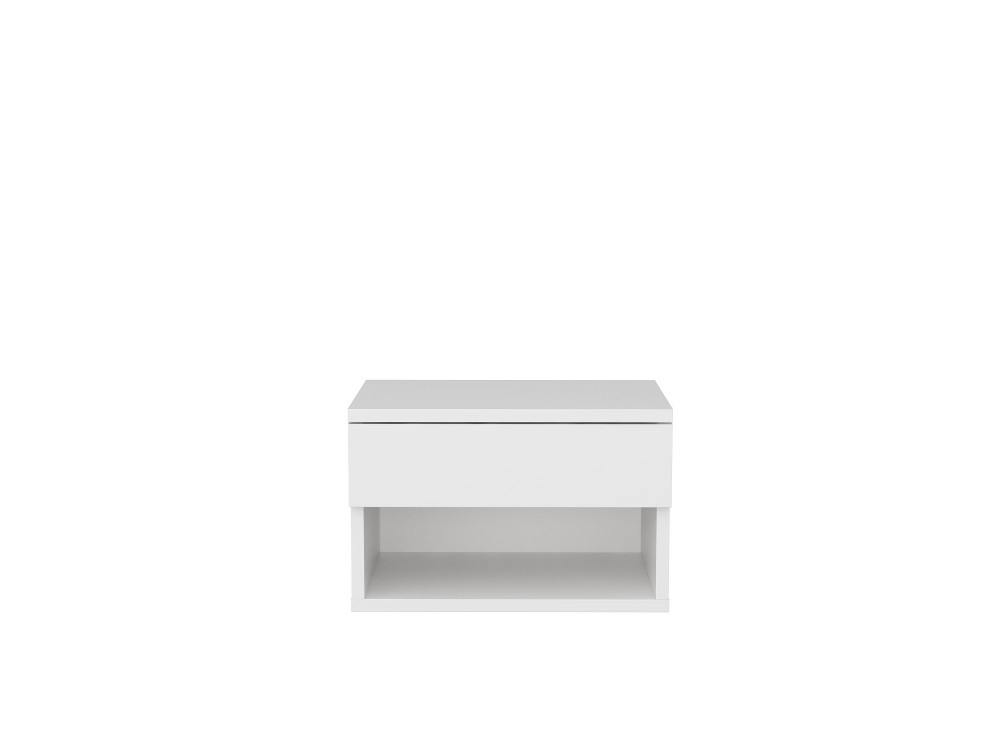 Comodino in legno "Jamot" - 45 x 29 x 32 cm - Bianco