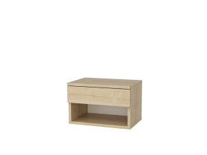 Comodino in legno "Jamot" - 45 x 29 x 32 cm - Beige