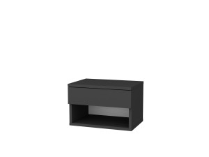 Comodino in legno "Jamot" - 45 x 29 x 32 cm - Grigio antracite