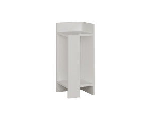 Comodino in legno "Elos Right" - 25 x 27 x 60 cm - Bianco