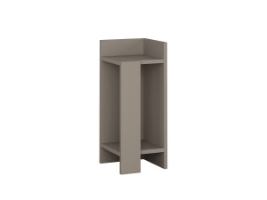 Comodino in legno "Elos Right" - 25 x 27 x 60 cm - Marrone chiaro moka