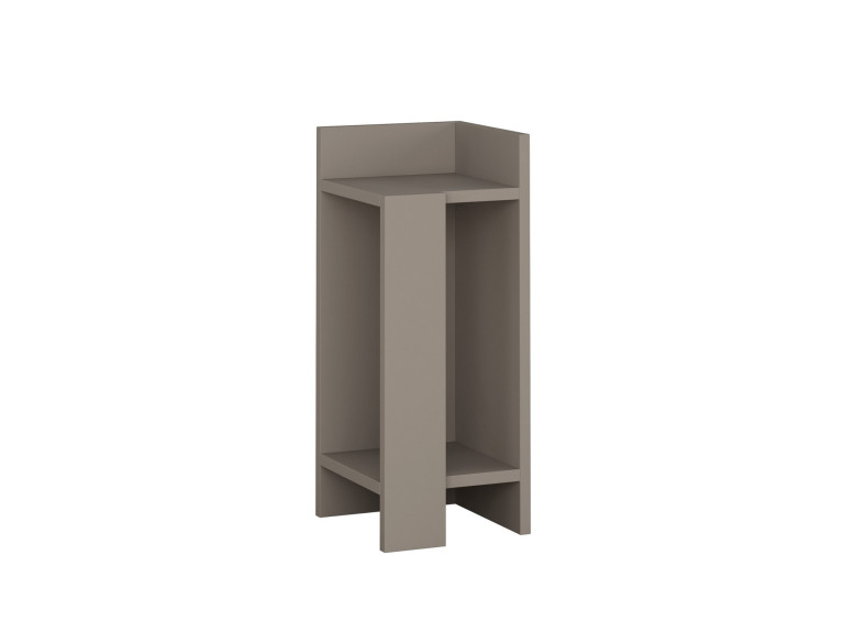 Comodino in legno "Elos Right" - 25 x 27 x 60 cm - Marrone moka chiaro